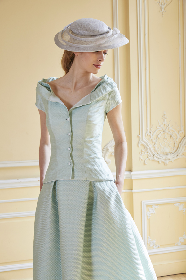 Elegante suitekledij in mintgroen