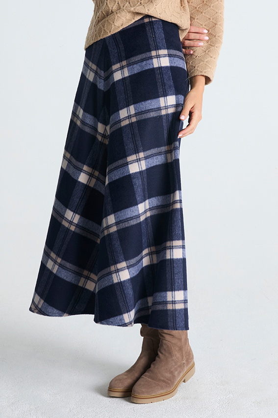 RIES rok in marine en beige